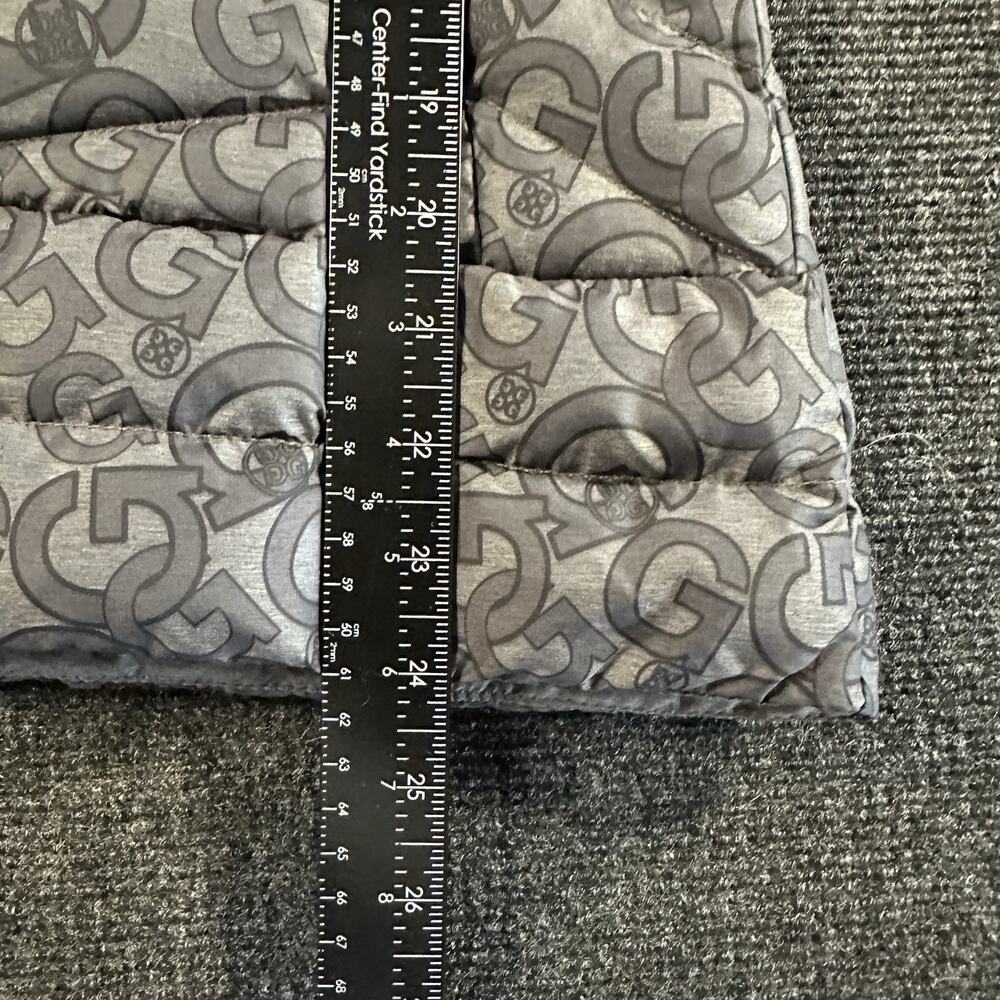 G/FORE Women G's Printed Puffer Golf Vest Removable Hood M NWT Charcoal Gray G4 - Picture 8 of 10